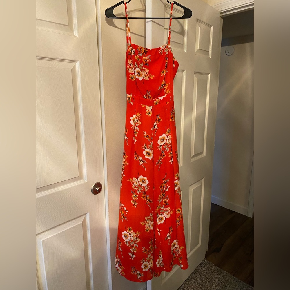 Women’s Floral, Backless Jumpsuit